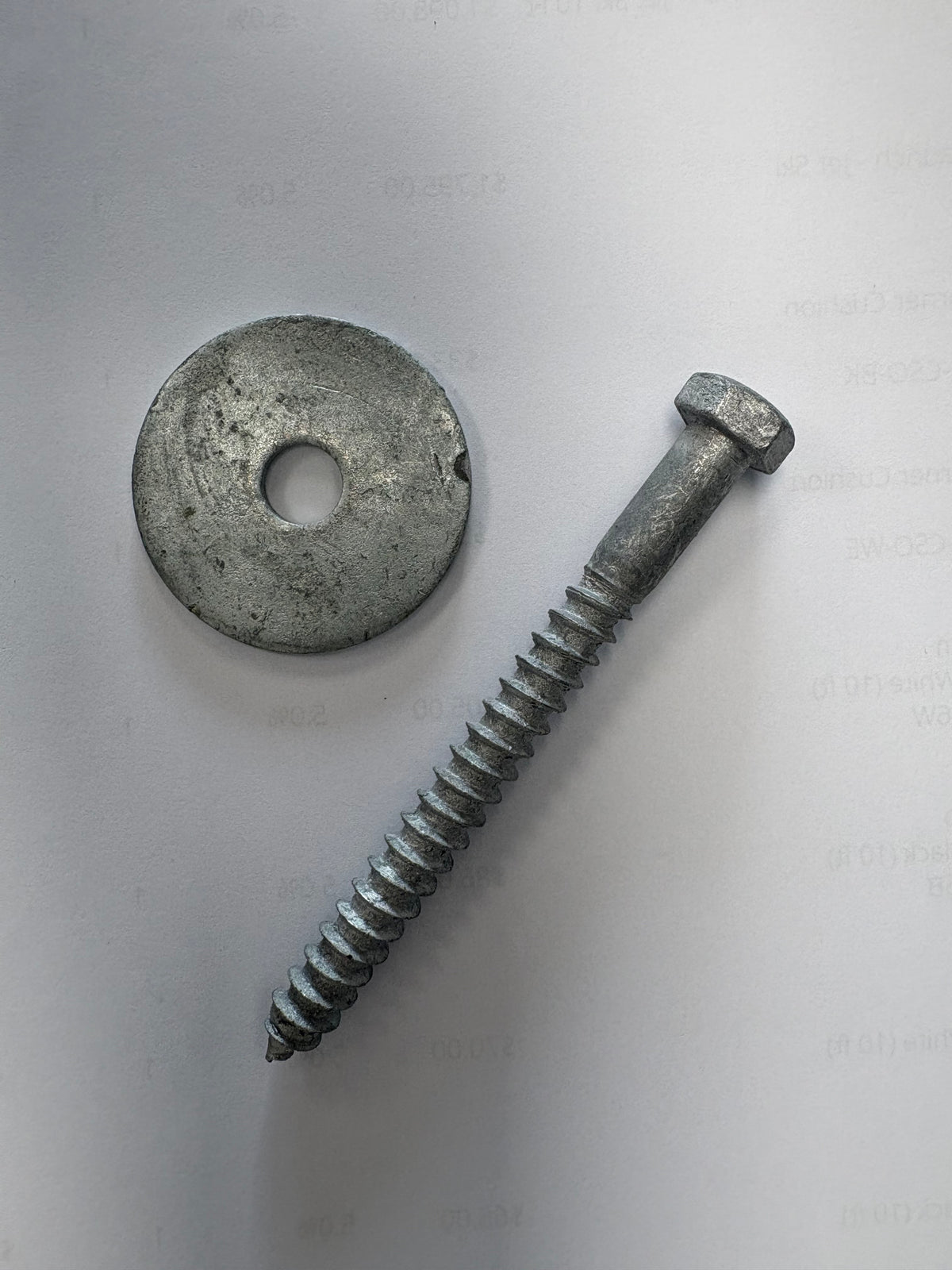 Float Washer and 3/8x4" Hex Lag Bolt Set (1 Pack)