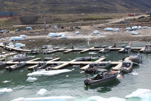 Pangnirtung Harbour, Pangnirtung Nunavut in the Cumberland Sound