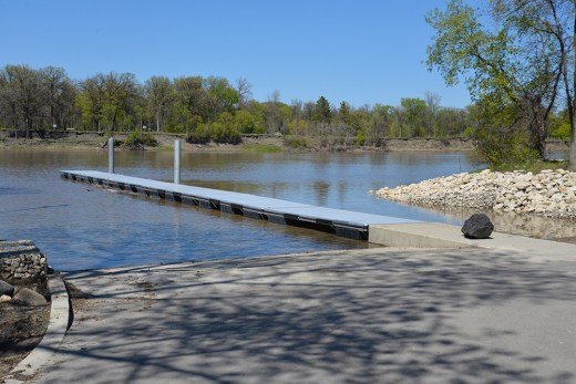 St. Vital Park Boat Launch, on the Red River, Winnipeg, Manitoba
