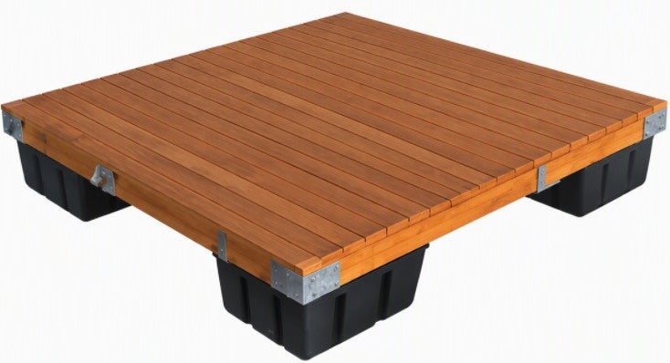 10x10 Wood Swim Raft (Built and Decked)