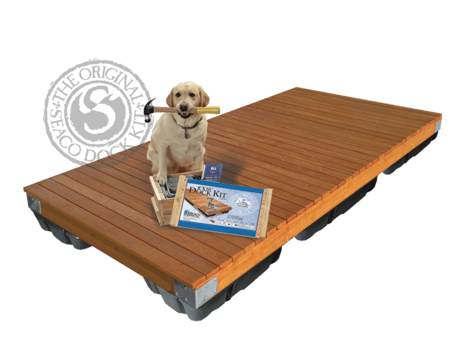 Seaco Wood Dock Kit 8x16'  (Needs 6 Floats)