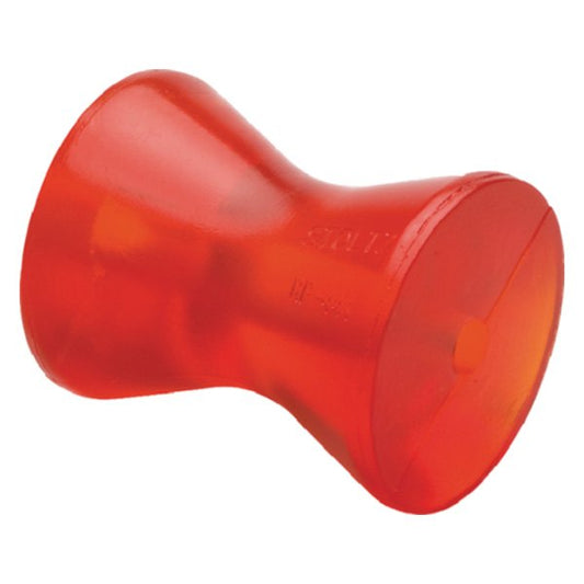 4" L Red Polyurethane Keel V-Roller for 1/2" Shaft RP-444
